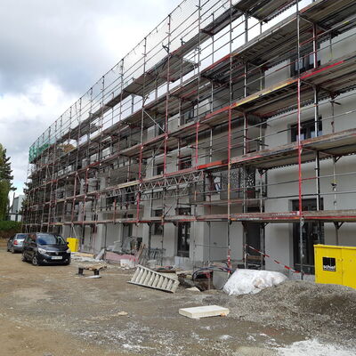 das bald bezugsfertige Gebäude in Pattonville