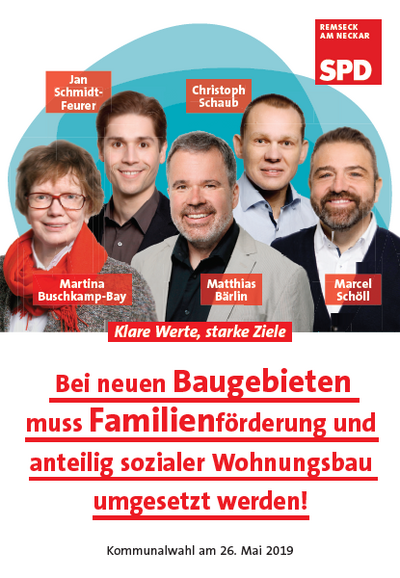 SPD Remseck fordert gezielt bezahlbaren Wohnraum für Familien